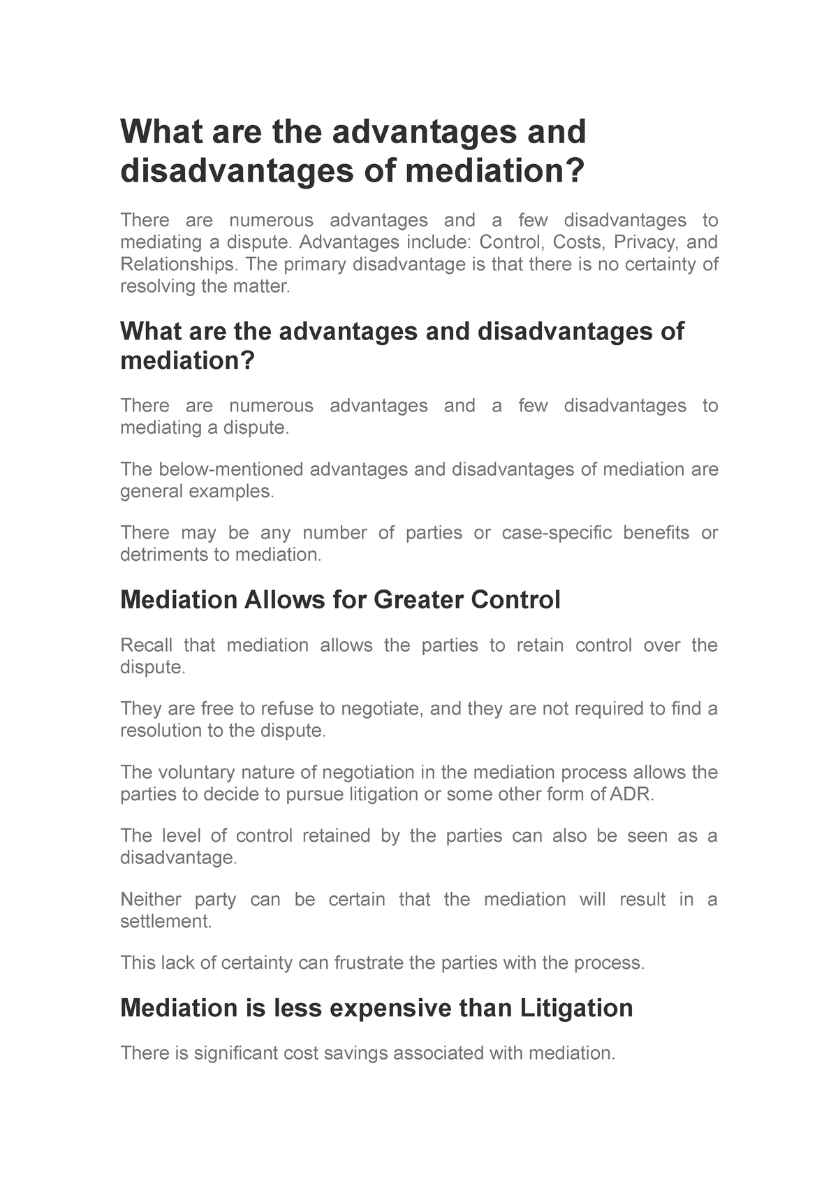 what-are-the-advantages-and-disadvantages-of-mediation-what-are-the