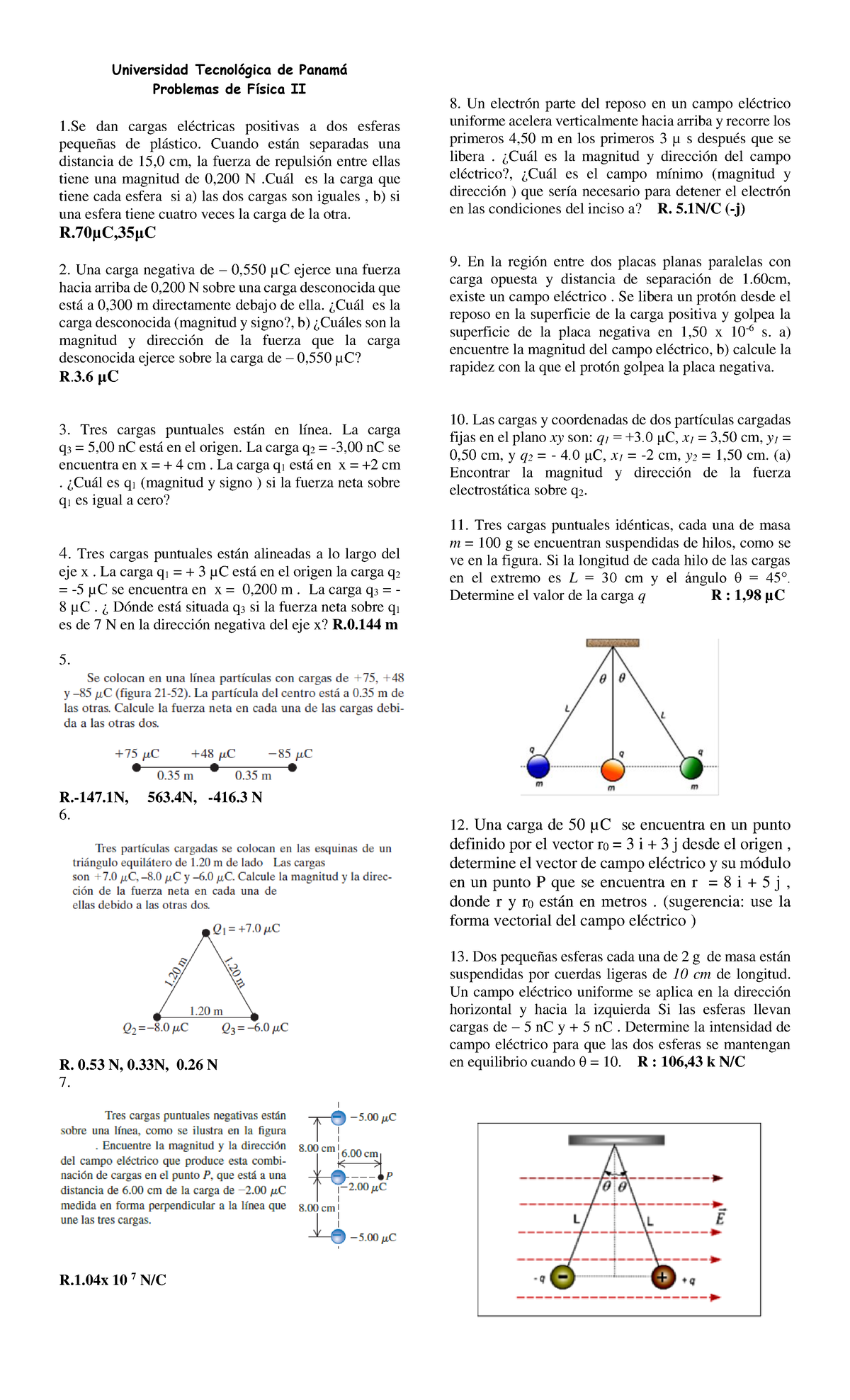 PRÃ Ctica 1 Fuerza Campo El Ã©ctrico 2022 - Universidad TecnolÛgica De ...