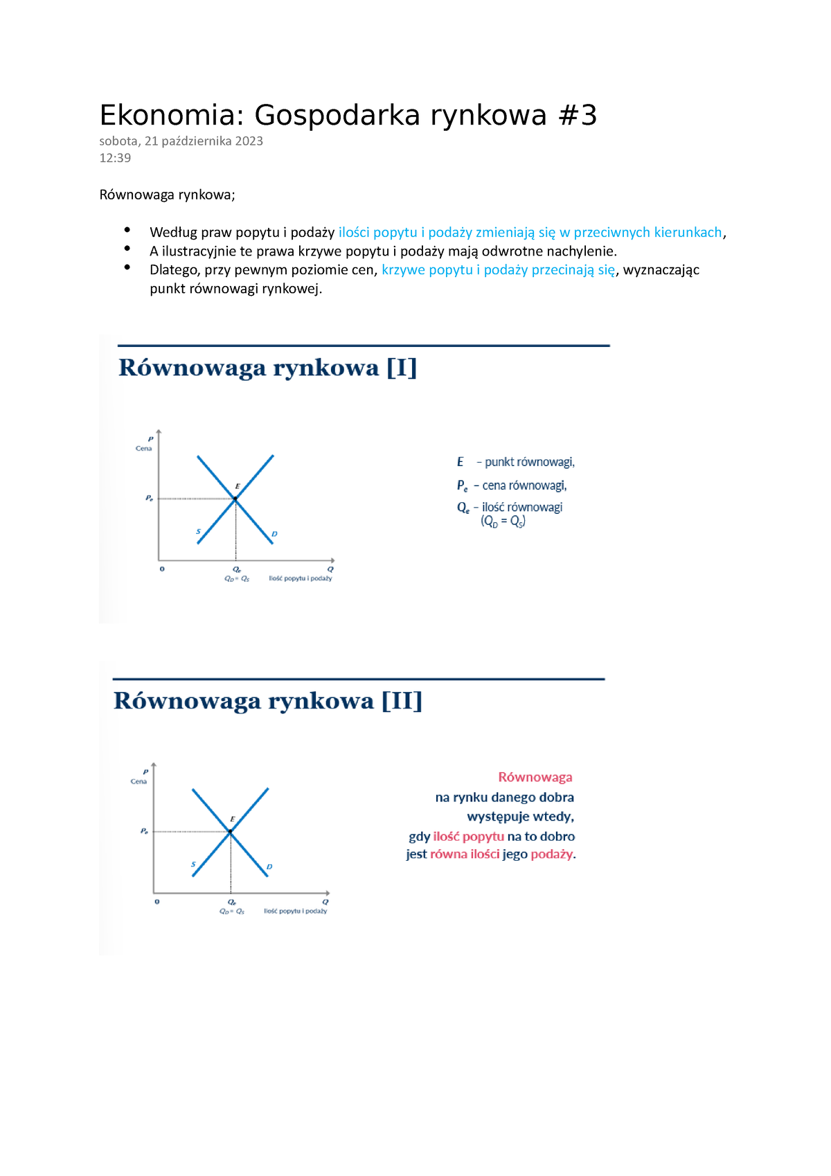 Ekonomia Gospodarka Rynkowa 3 - Ekonomia: Gospodarka Rynkowa Sobota, 21 ...