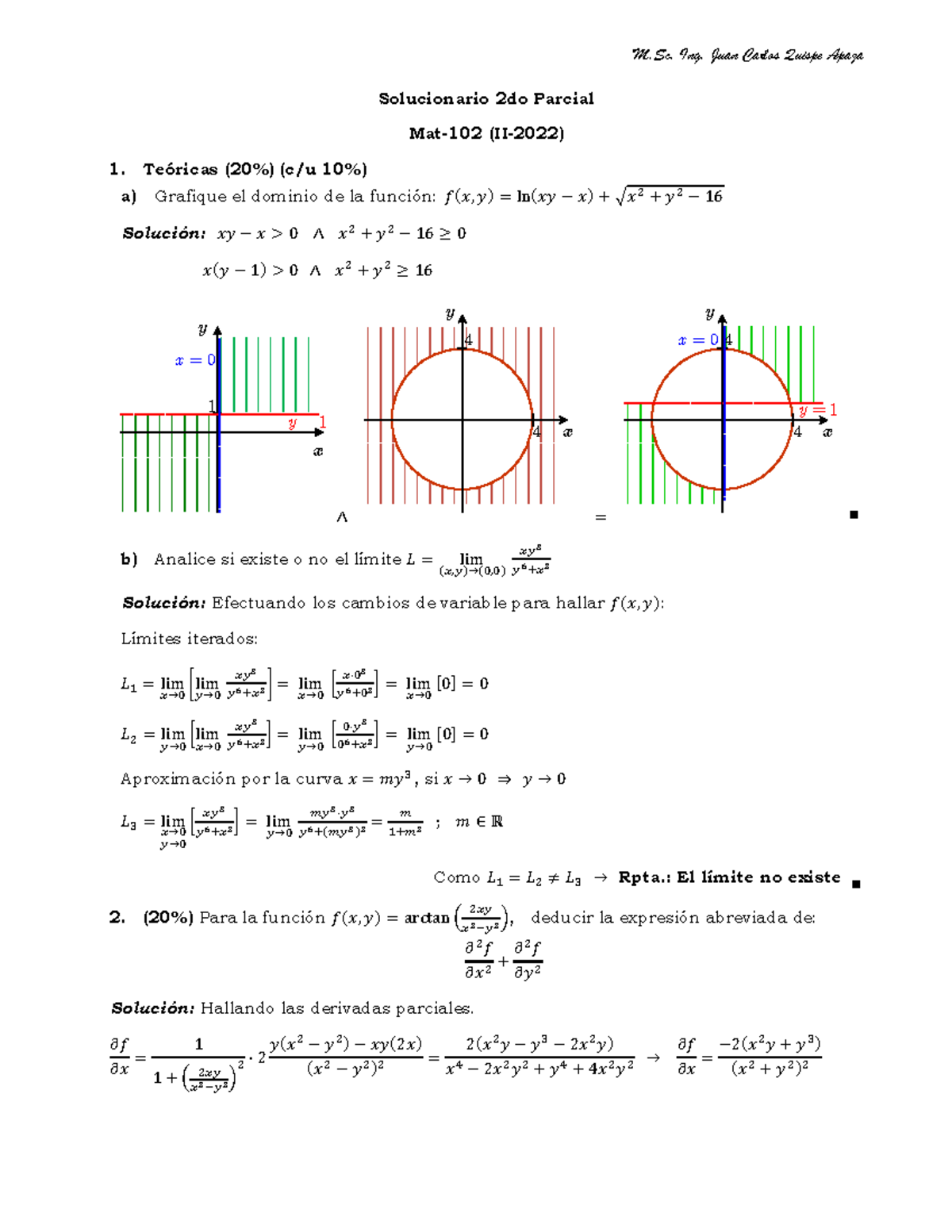 2P Solucionario Segundo Parcial Mat-102 - Solucionario 2do Parcial Mat ...