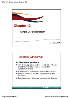 STA1610+Summarised+Chapter+1 - Compiled by EM Booi Chapter 1 ...