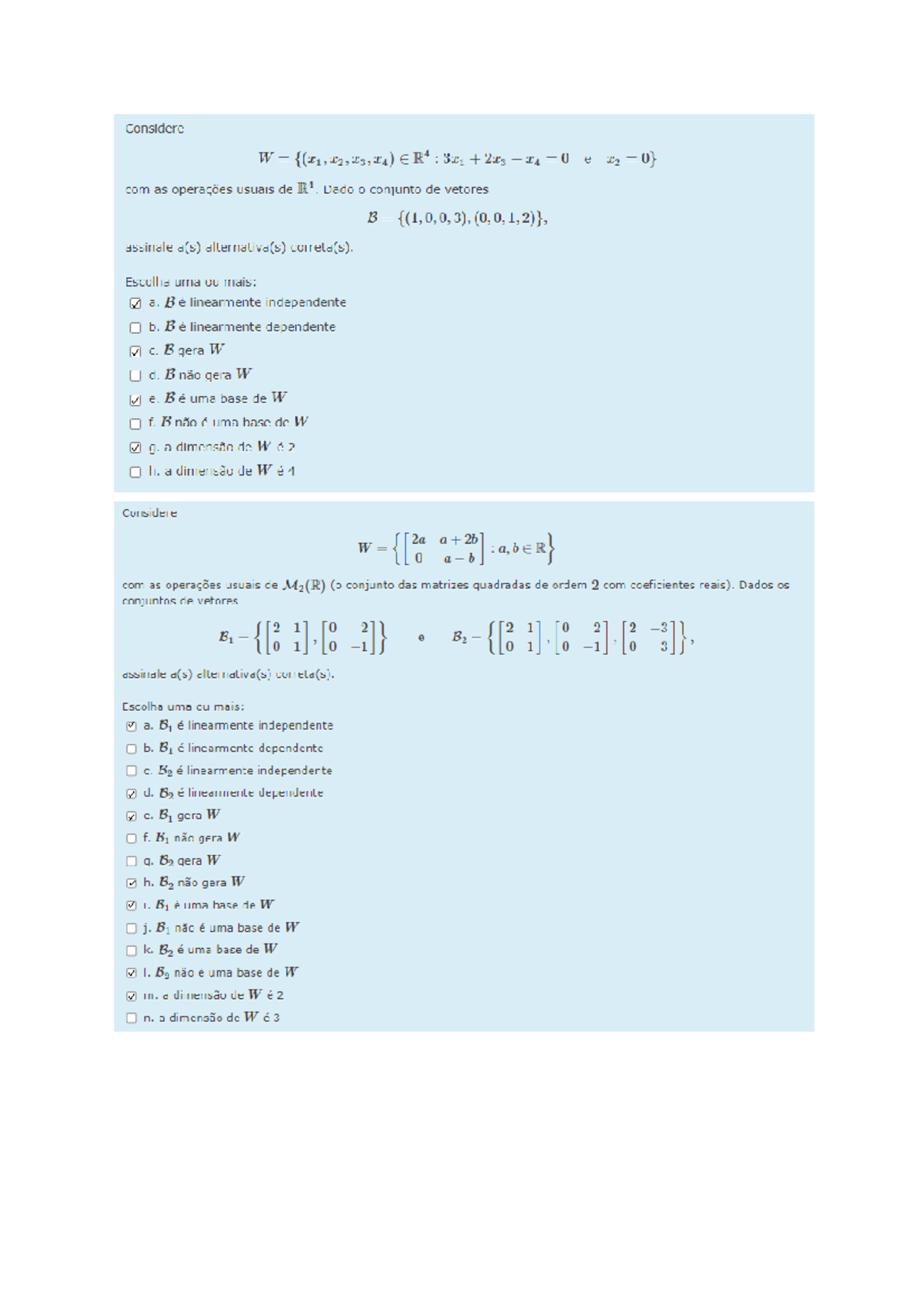 Algebra Linear Base Álgebra Linear 12 Studocu