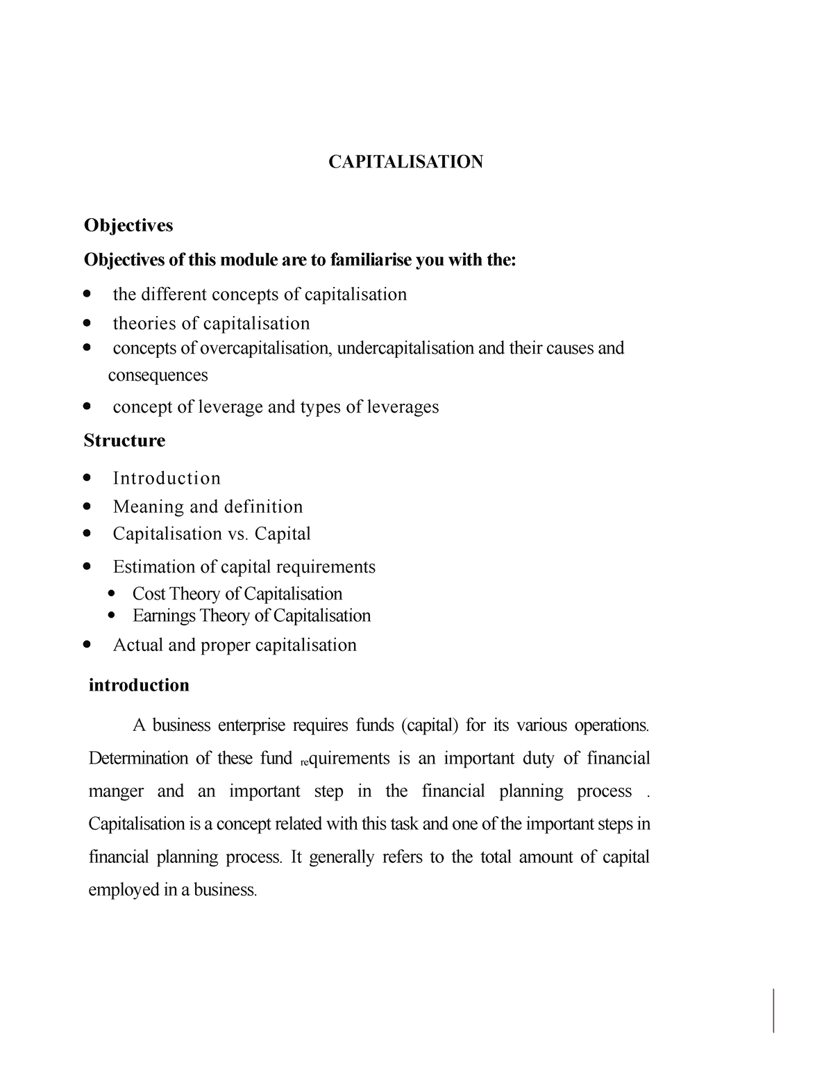 capitalisation-it-s-lecture-notes-capitalisation-objectives