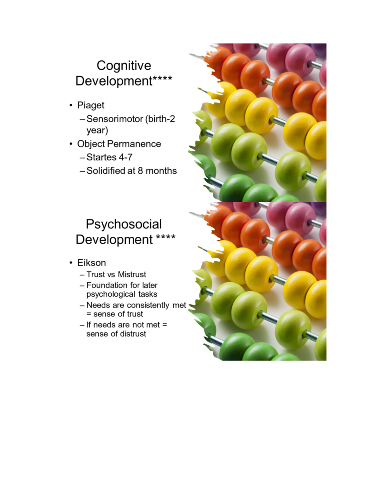 Peds psychosocial development - Age Piaget Functions Birth-2 years ...