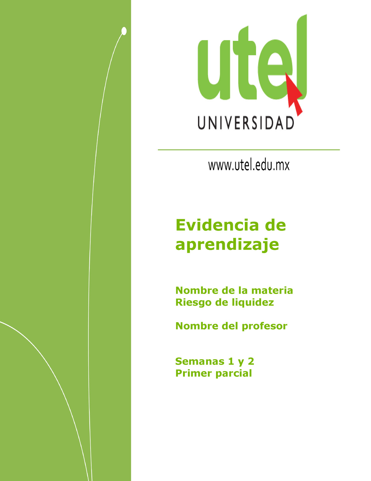 Riesgo De Liquidez Evaluación 1 P - Evidencia De Aprendizaje Nombre De ...