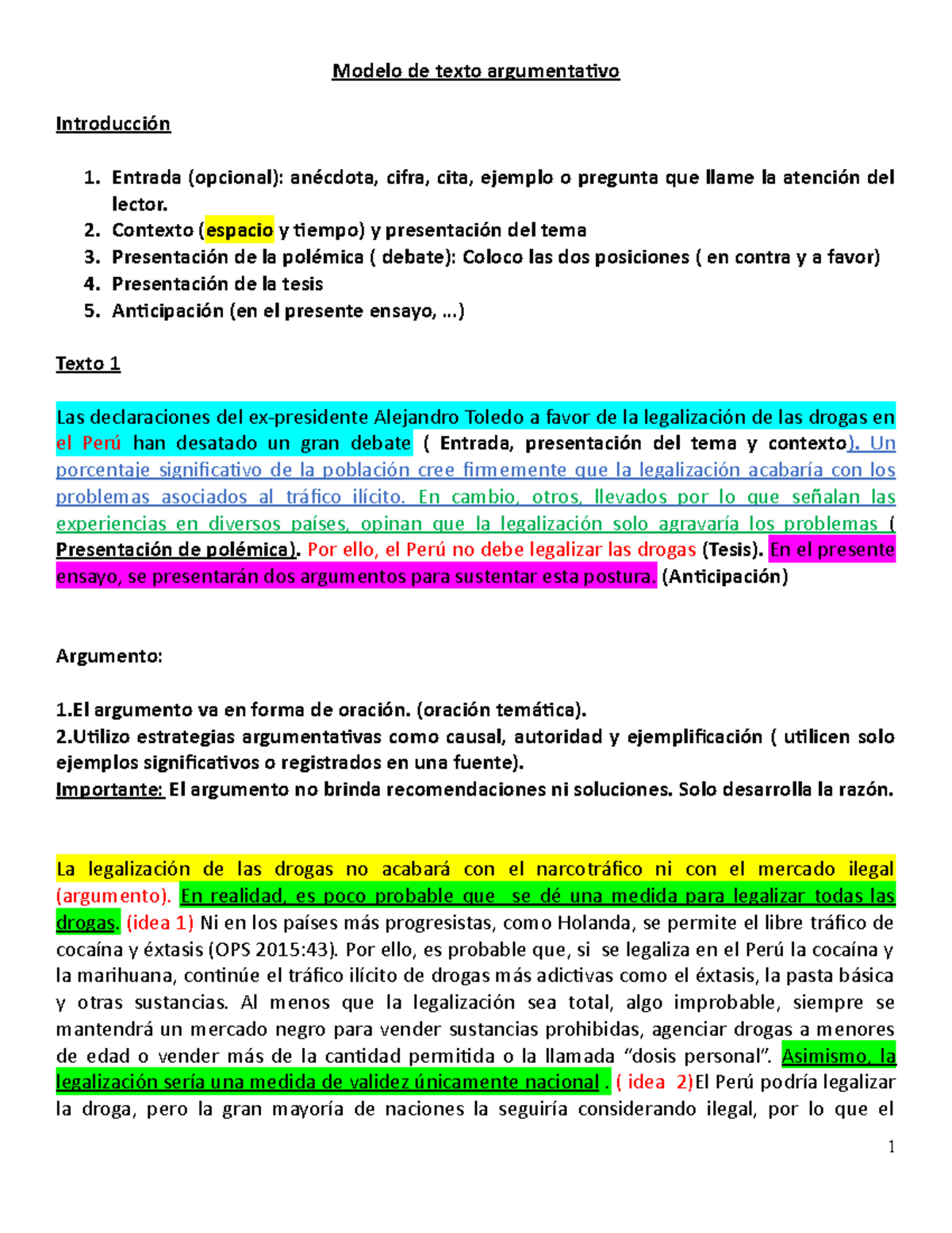 Modelo de texto argumentativo- corregido - Modelo de texto ...