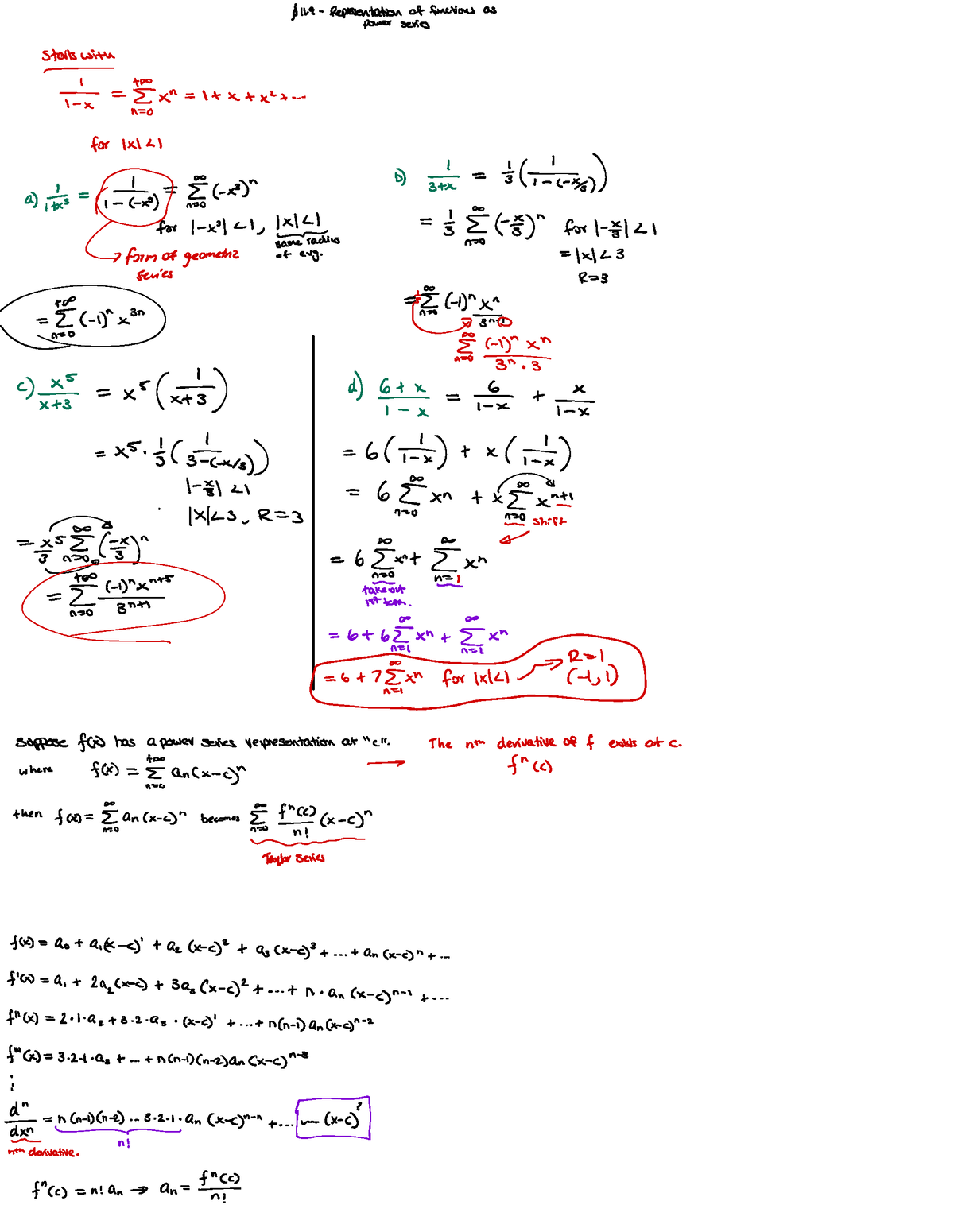 Representation of Functions as Power Series (11 - § 11 - Representation ...