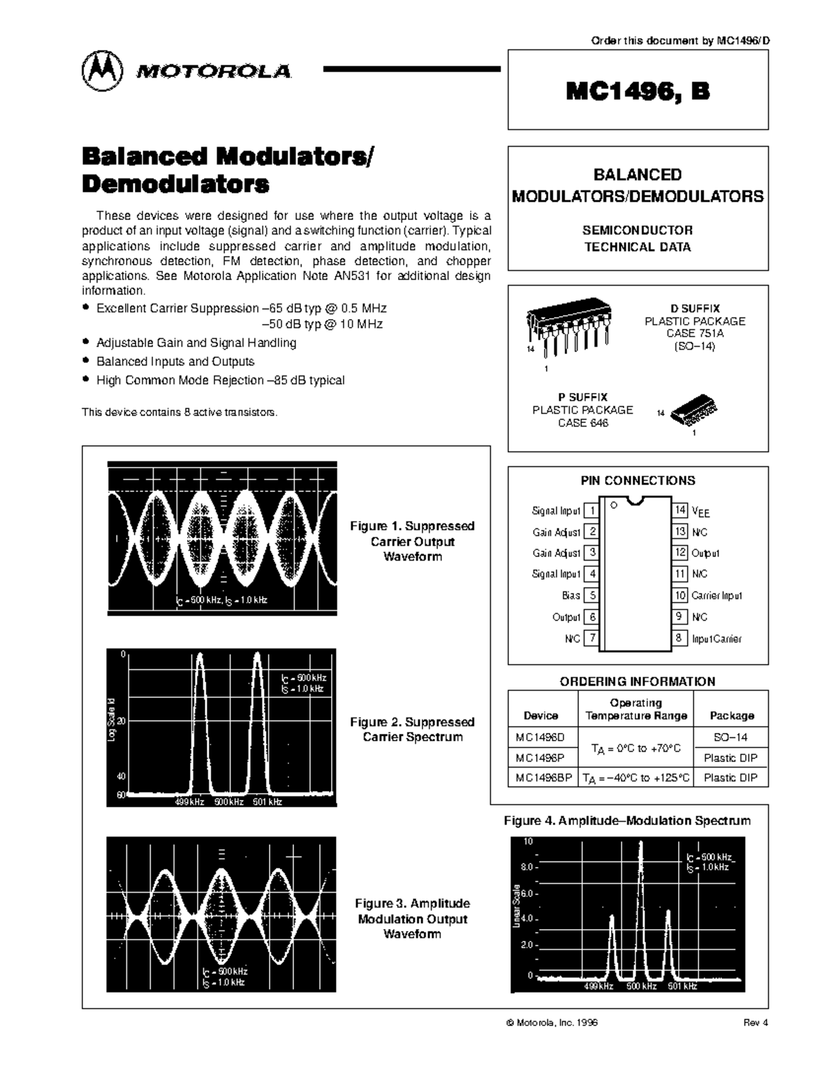 MC 1496 - test - Device Operating Temperature Range Package ...
