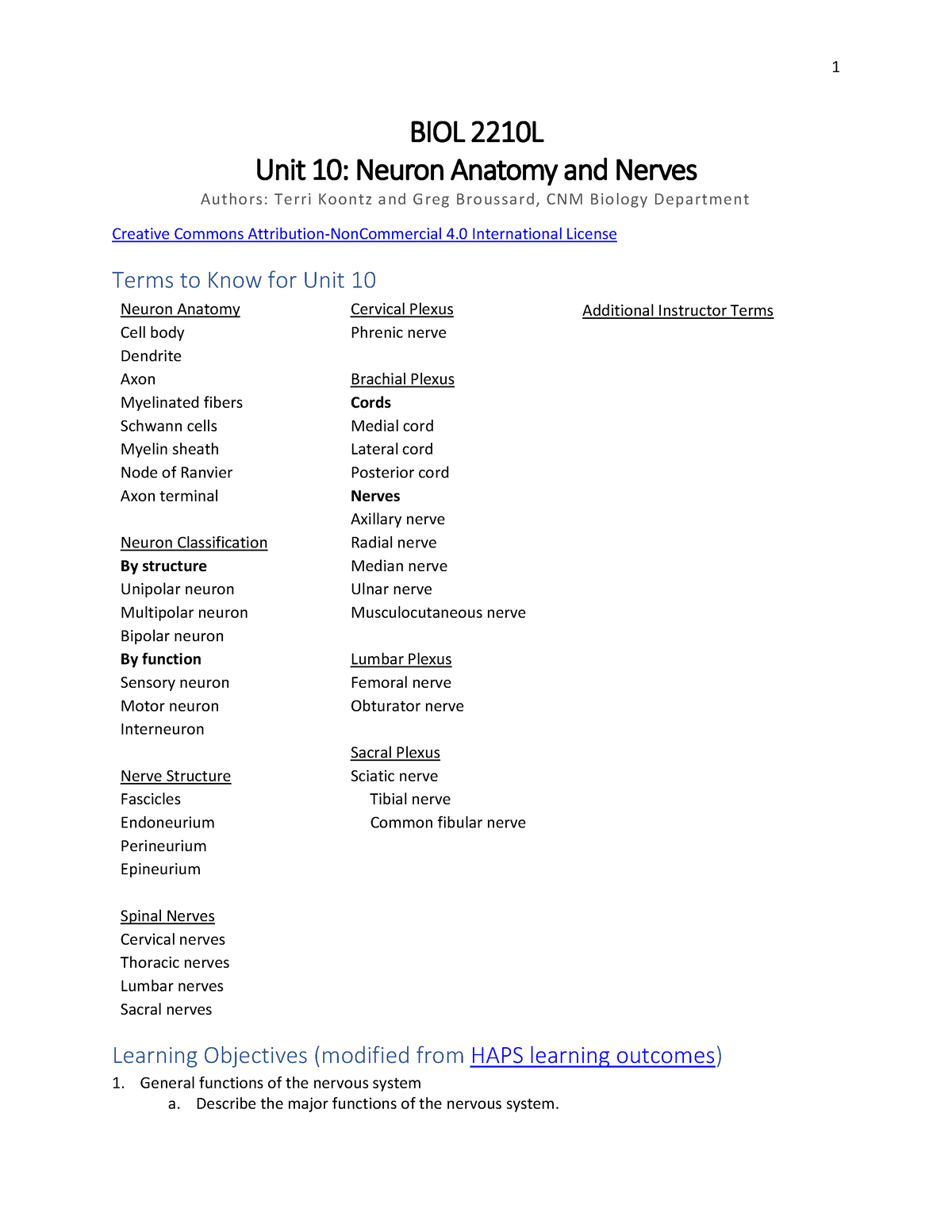 Unit 10 Neuron Anatomy And Nerves - BIOL 2210 L Unit 10 : Neuron ...