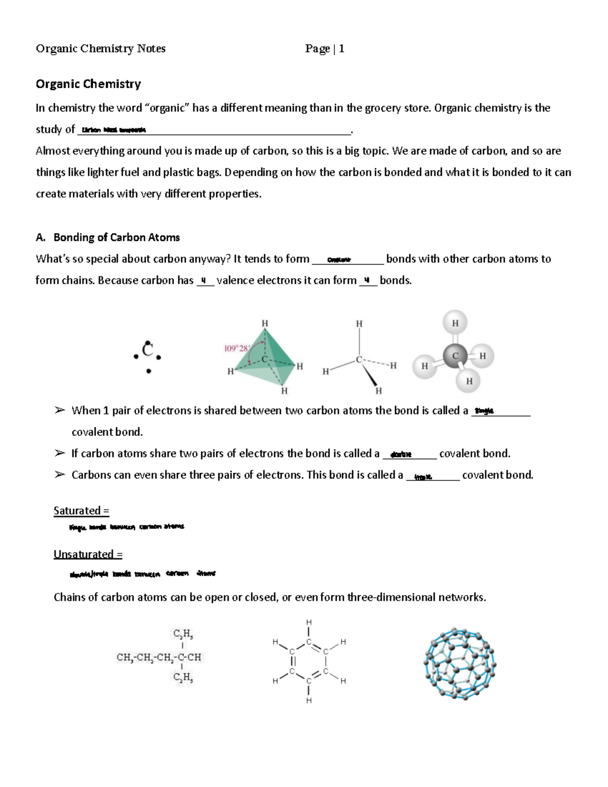 12a - Organic Notes packet.pdf SD - - Studocu