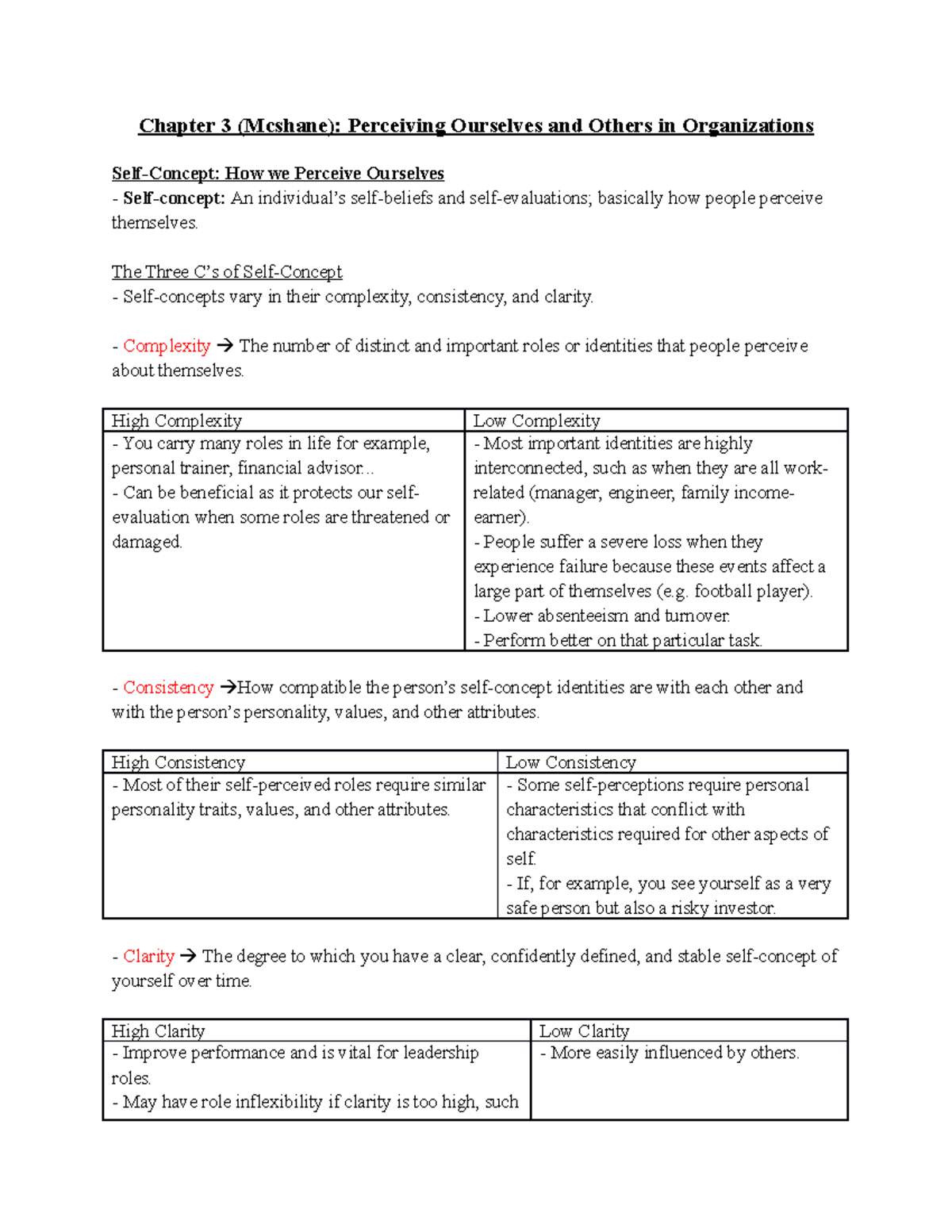 Adms 2400 chapter 3 mcshane notes - Chapter 3 (Mcshane): Perceiving ...