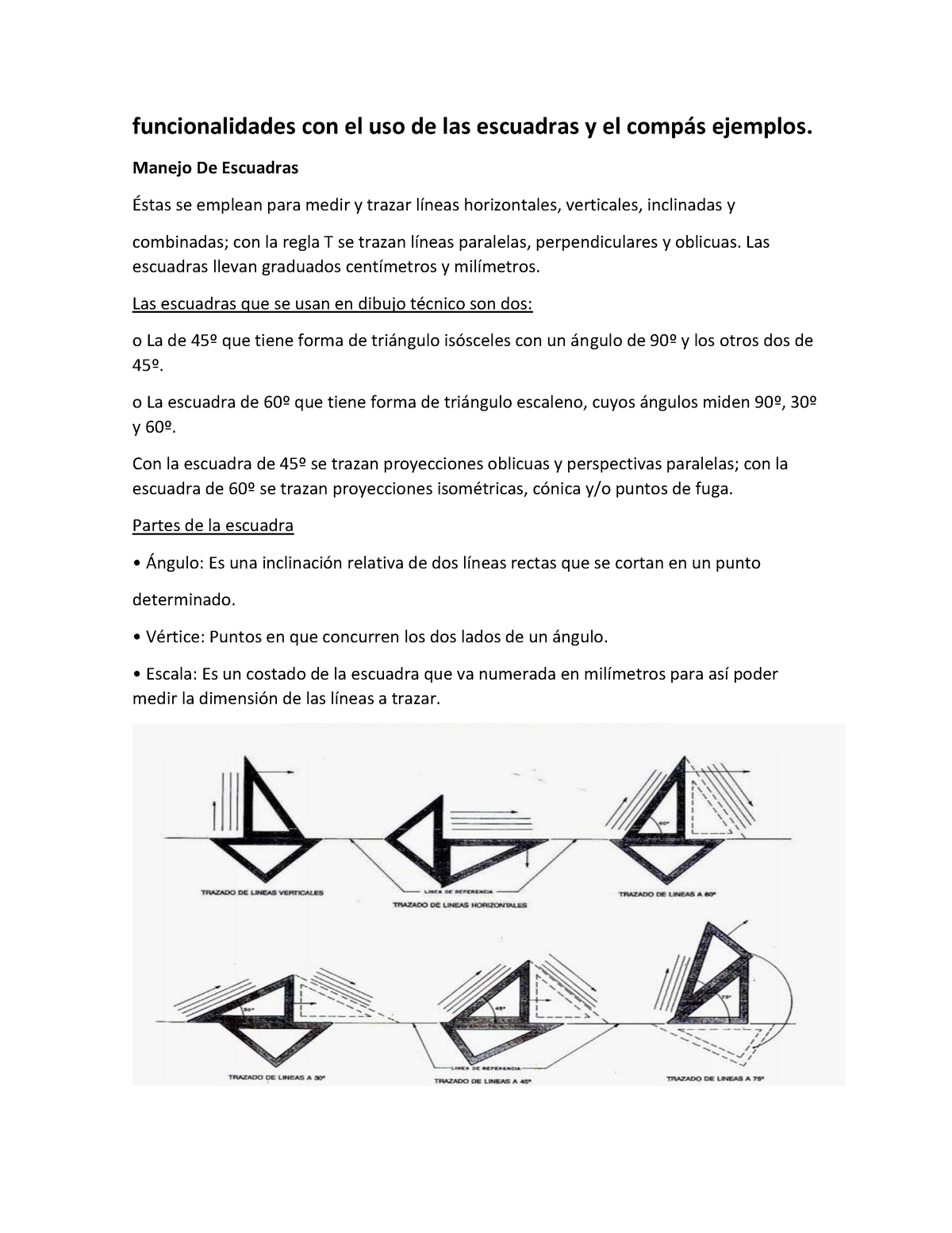CONSEJOS DE DIBUJO TÉCNICO: Compás, posición del estilógrafo y trazado de  paralelas a dos escuadras 