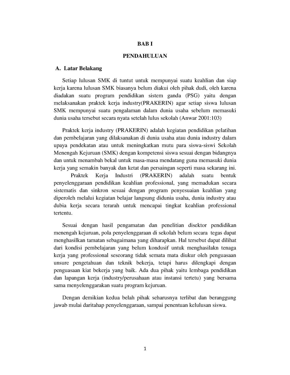 Laporan Vero Bab 1 -bab 4 Pdf - BAB I PENDAHULUAN A. Latar Belakang ...