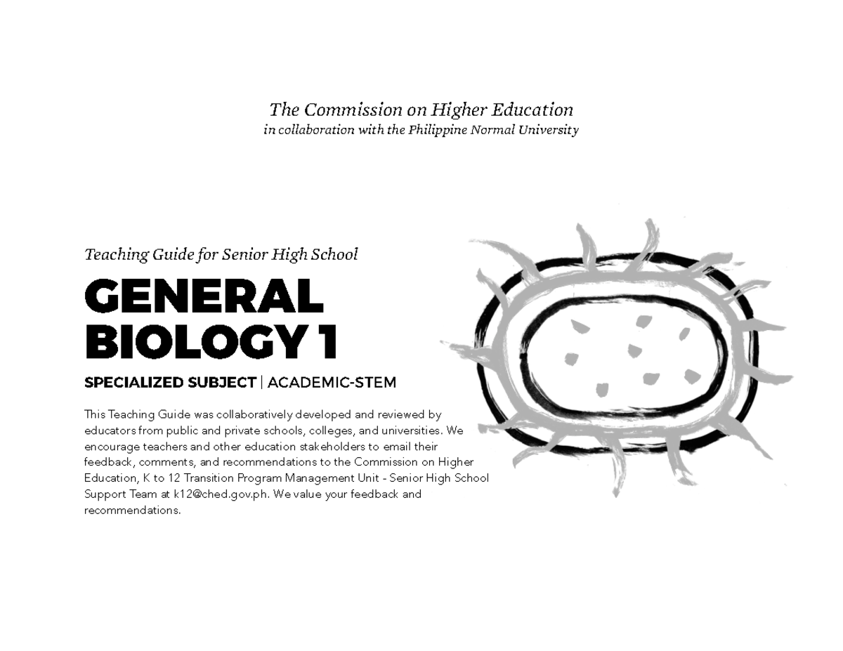 General Biology 1 - School - ####### Teaching Guide for Senior High ...