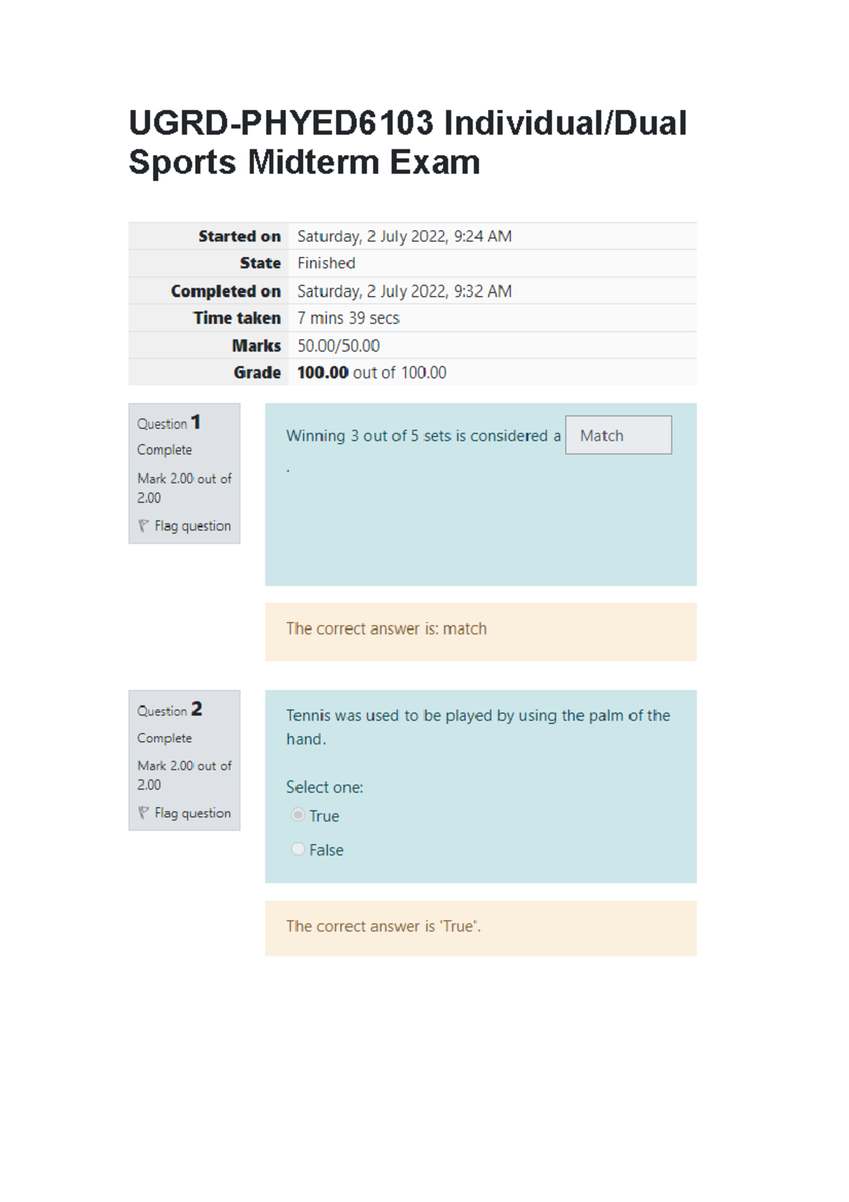 UGRD-PHYED6103 Individual Dual Sports Midterm Exam - Individual And ...