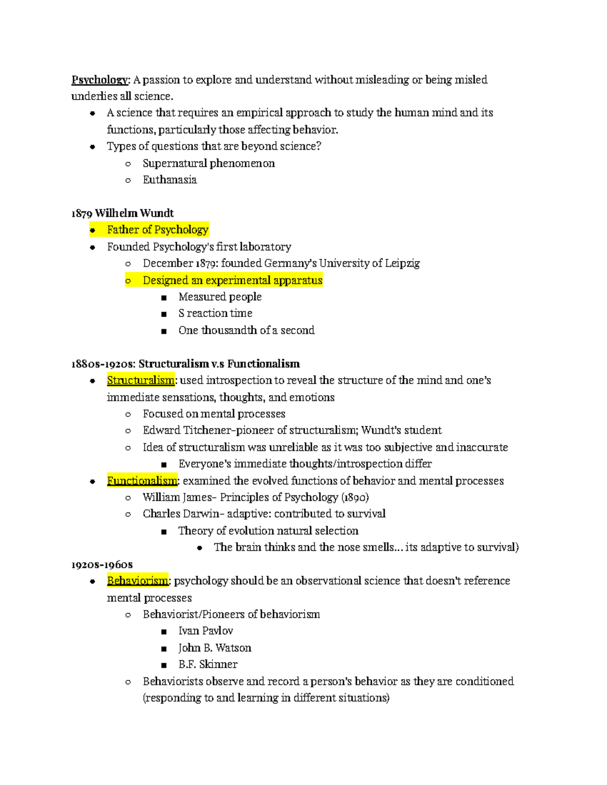 Chapter 1 Intro To Psychology (1) - Psychology: A Passion To Explore ...