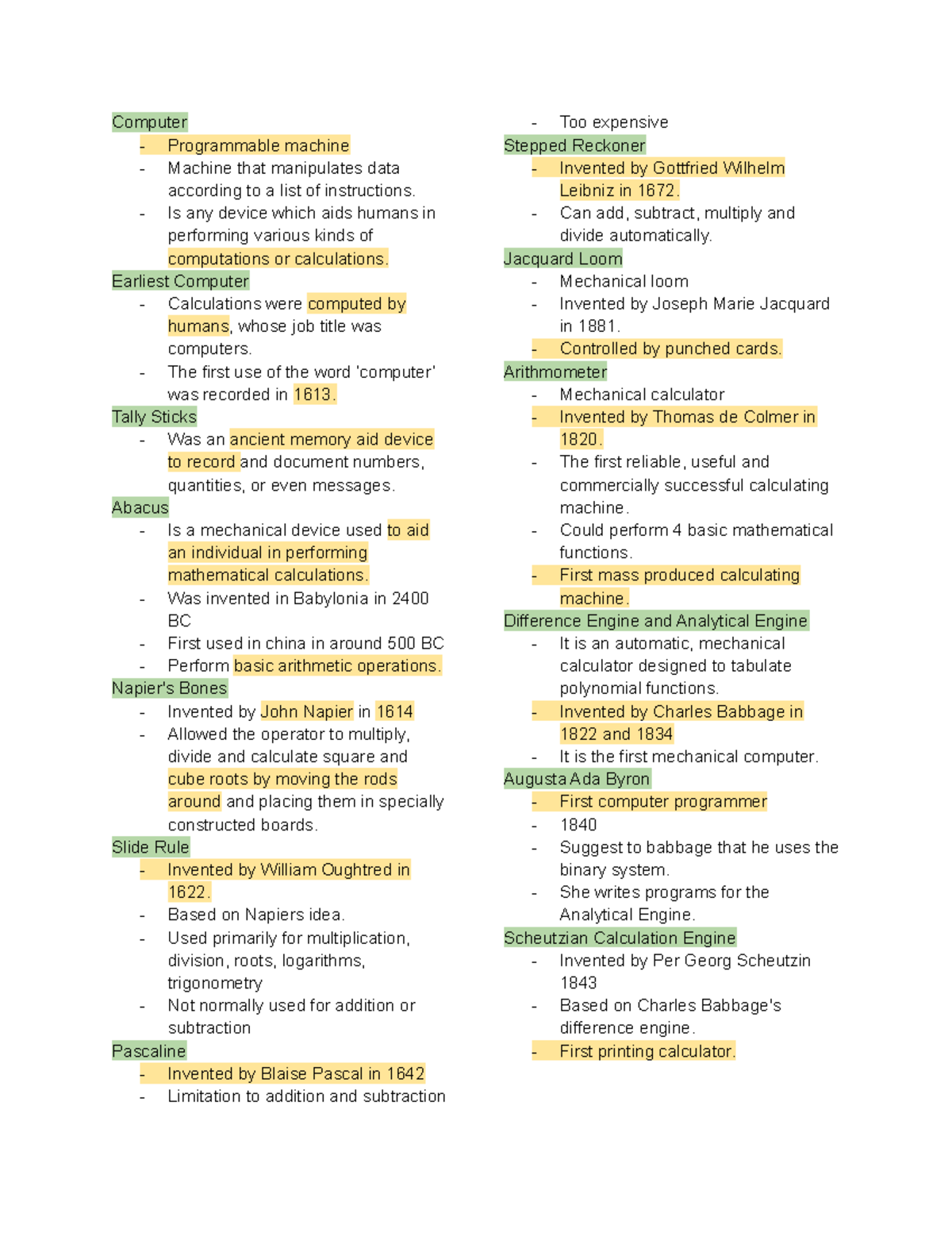 ITC reviewer Computer Programmable machine Machine that