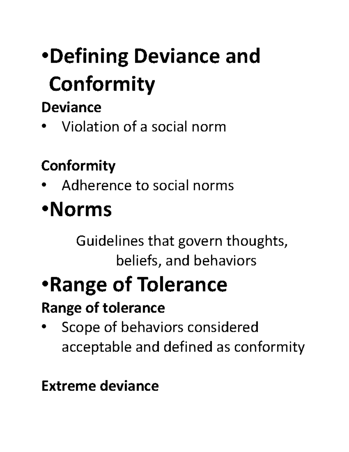 conformity and deviance essay