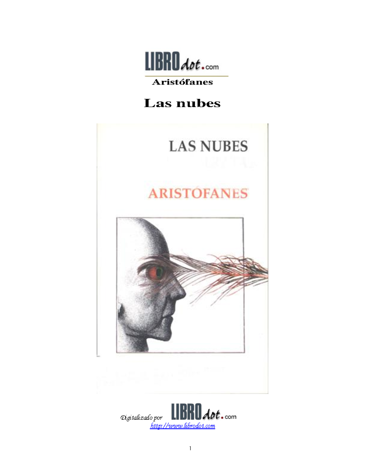 Aristofanes Las Nubes 1 Aristófanes Las