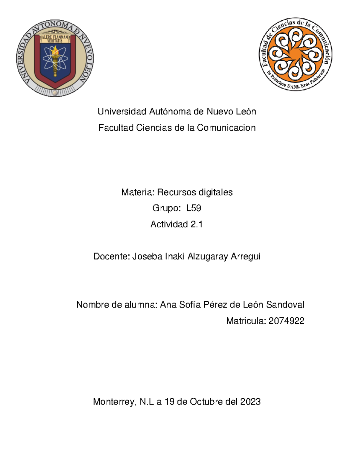 Actividad 2.1 - Apuntes - Universidad Autónoma de Nuevo León Facultad ...