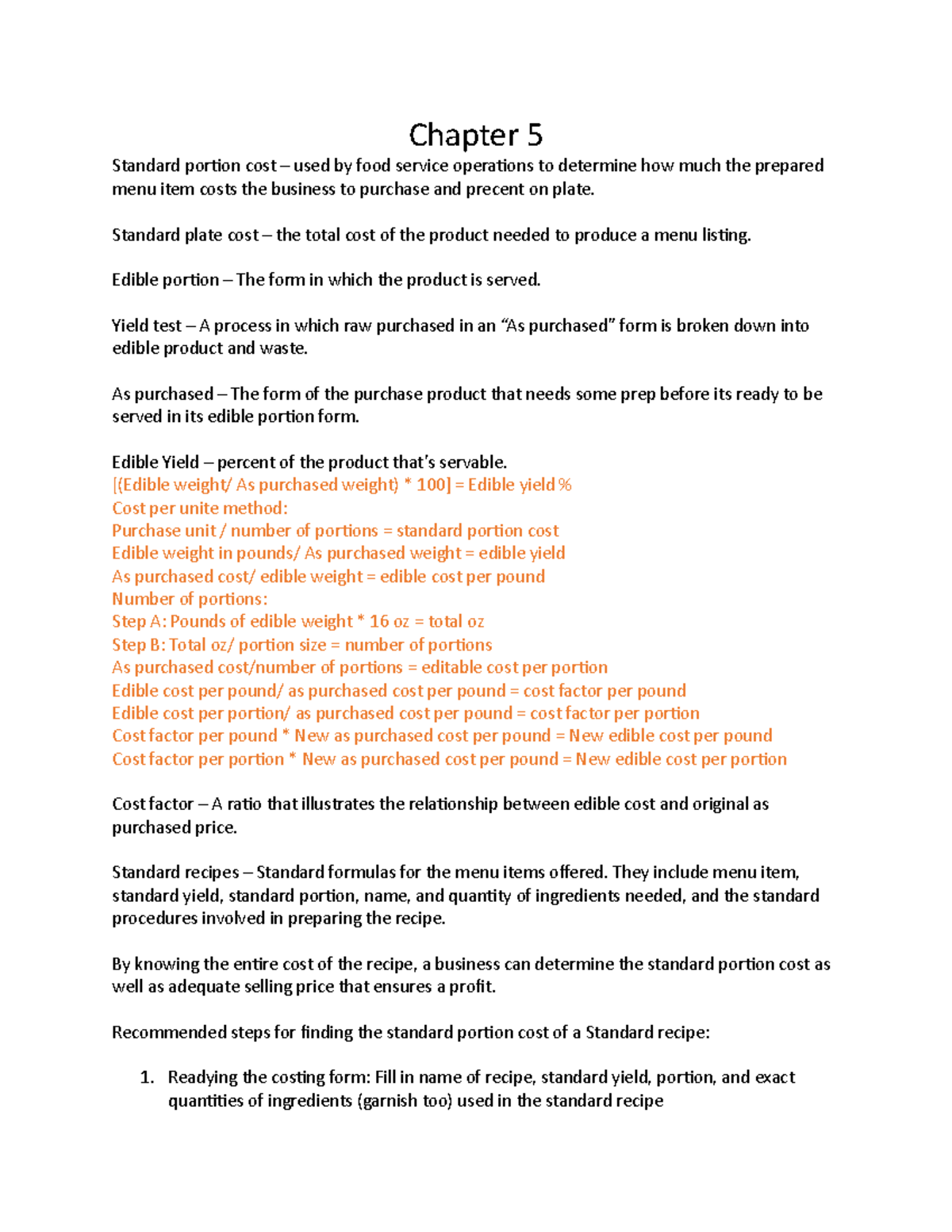 Introduction To Menu Planning