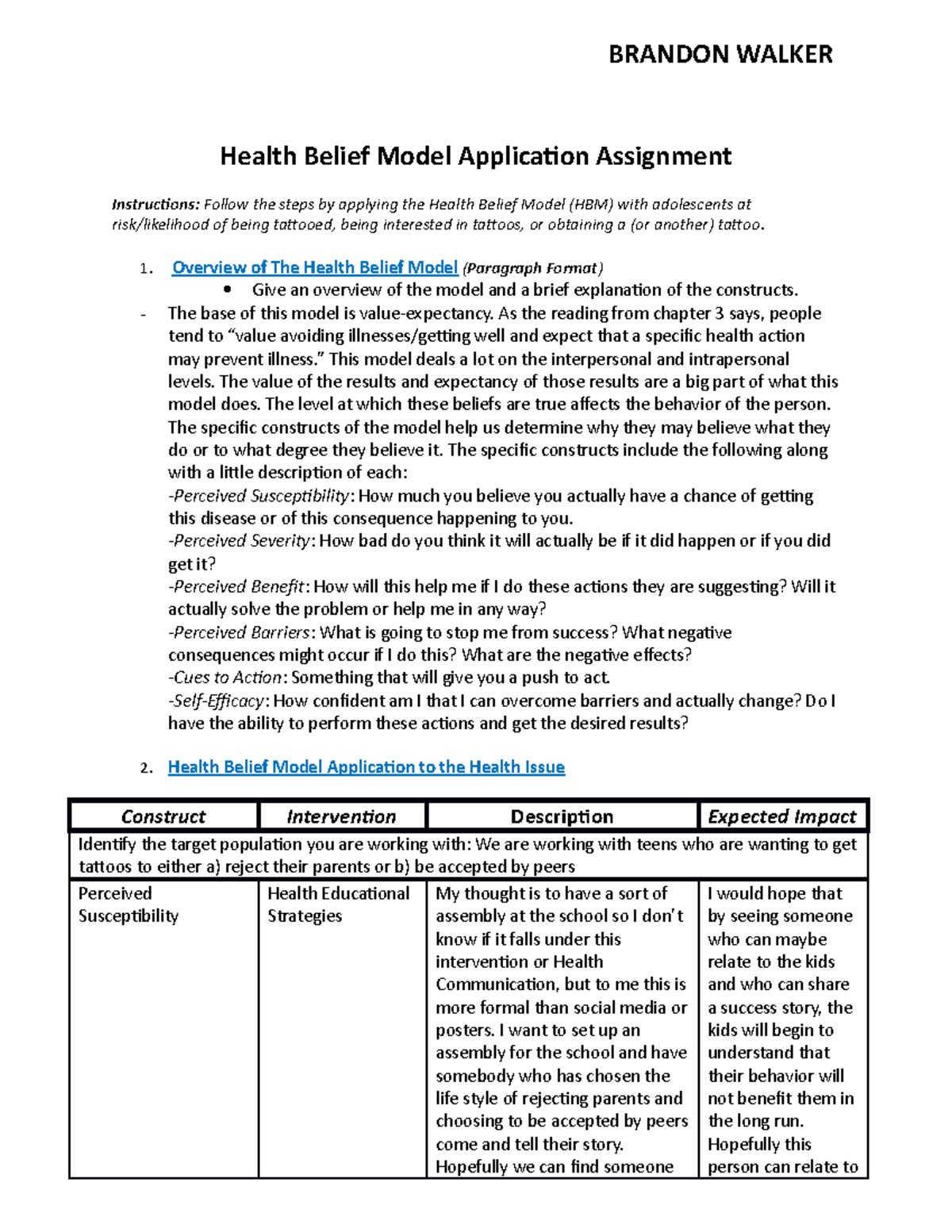 Assignment model application picture