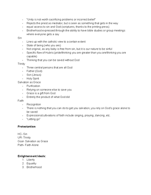 Religion Notes 6 - Islam (General) UR- absolute monotheism - One god ...