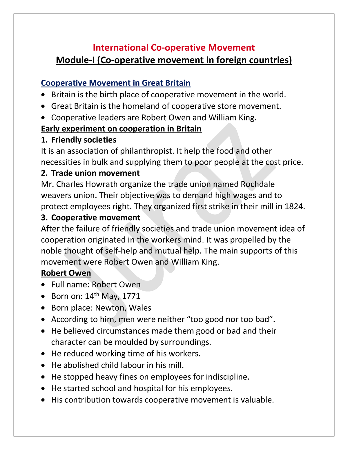 6-ICM Full-1 - ICM 6th Sem - International Co-operative Movement Module ...