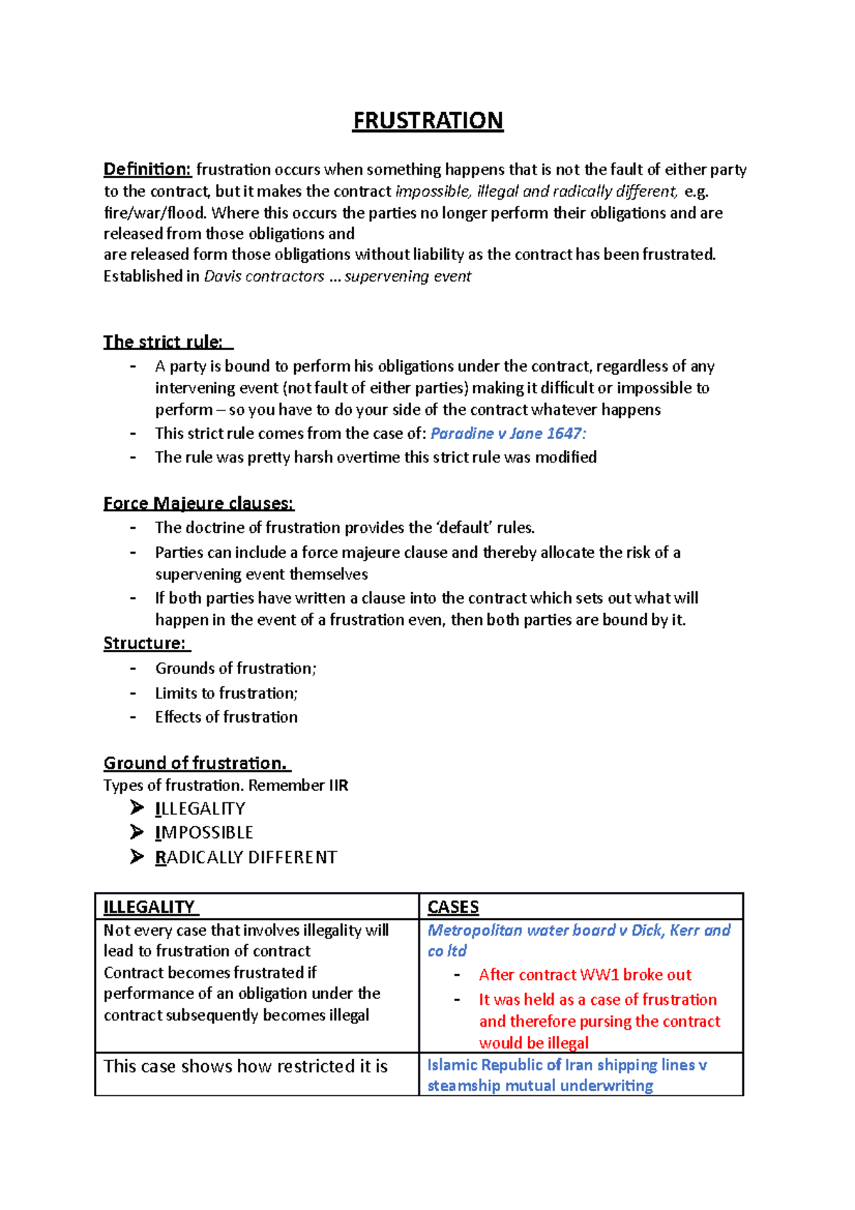 Frustration Notes FRUSTRATION Definition Frustration Occurs When