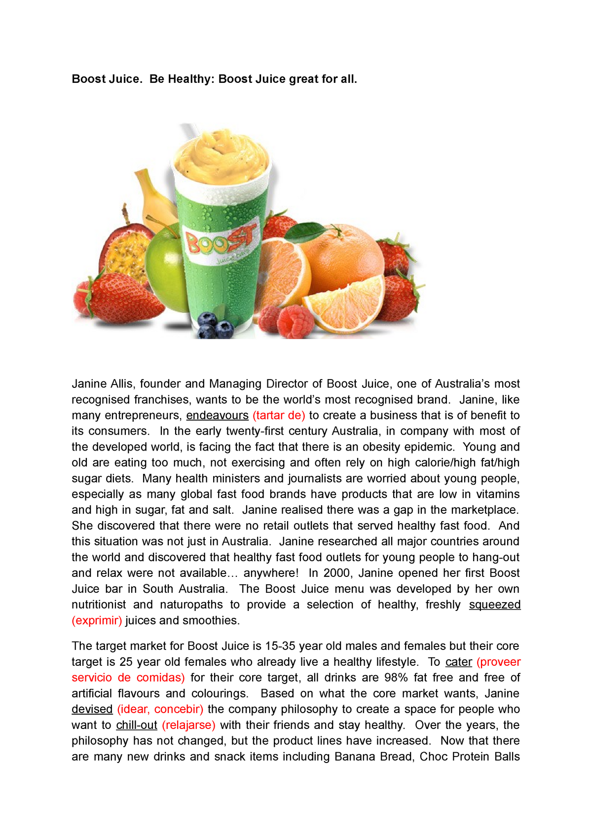 boost juice franchise case study