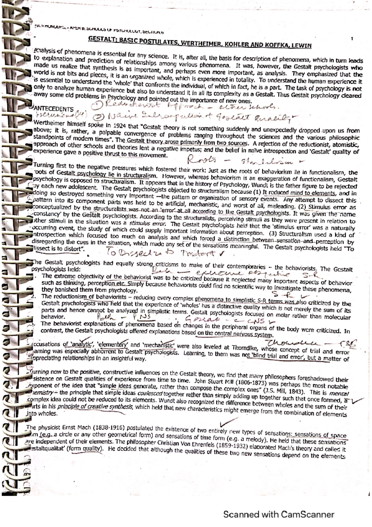 Gestalt as school tsp - notes for masters of psychology for the ...