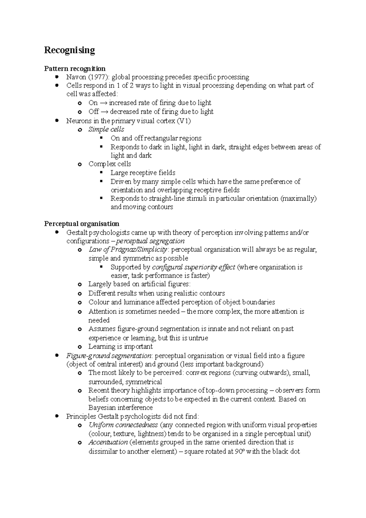 Week 3 - Overview of week 3 content - Recognising Pattern recognition ...