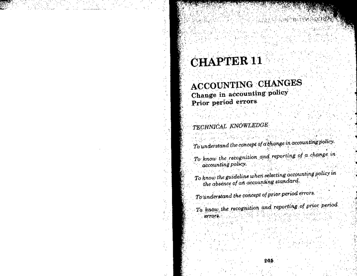 Acctg 232 Chapter 1 1 Change IN Acctg. Policy, Prior Period Errors ...