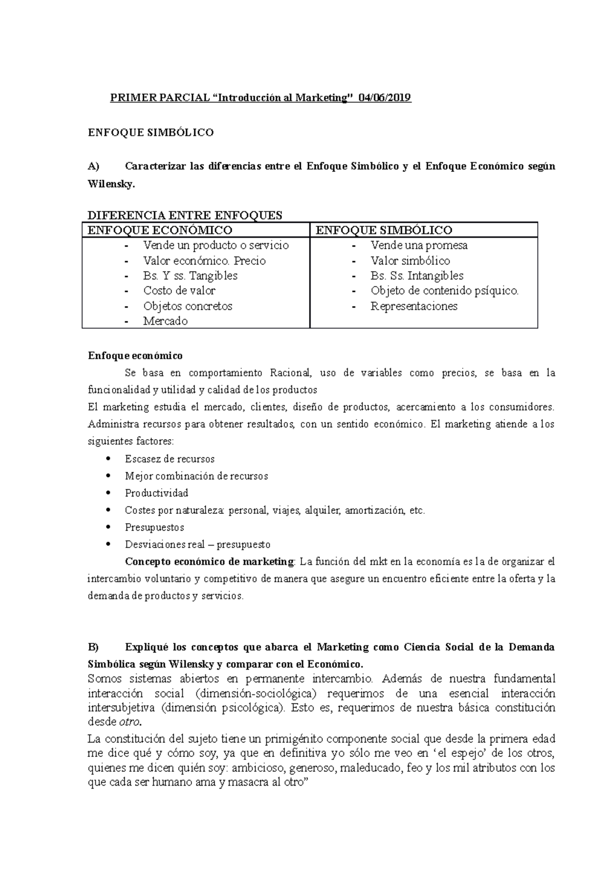 Examen 4 Junio 2019, Preguntas Y Respuestas - PRIMER PARCIAL ...