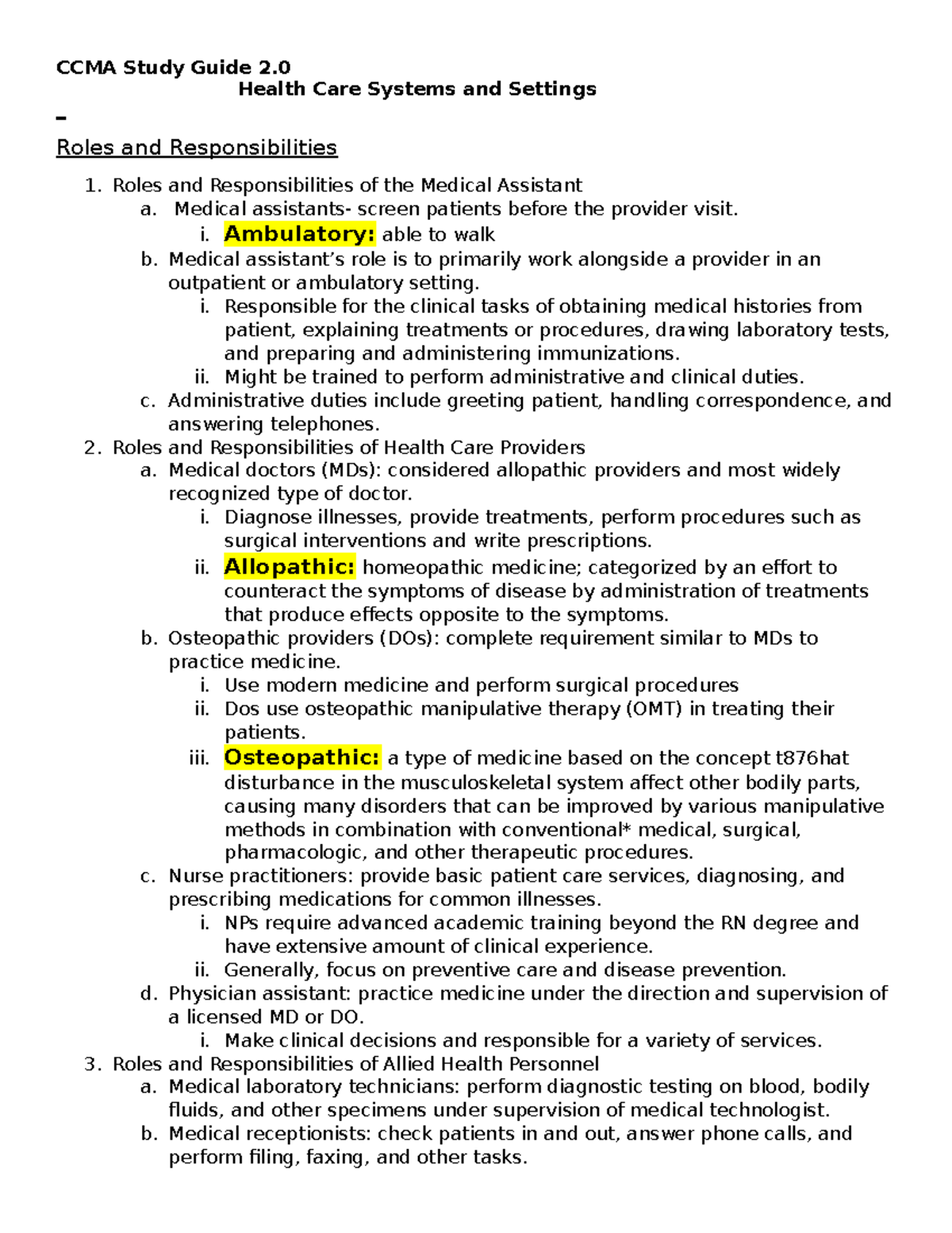 CCMA Study Guide Micro Health Care Systems And Settings Roles And   Thumb 1200 1553 