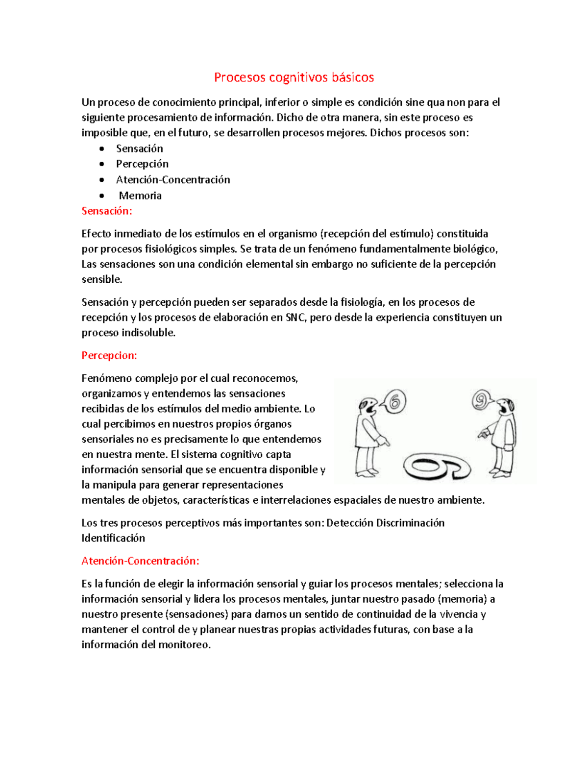 Procesos Cognitivos Básicos - Procesos Cognitivos B·sicos Un Proceso De ...