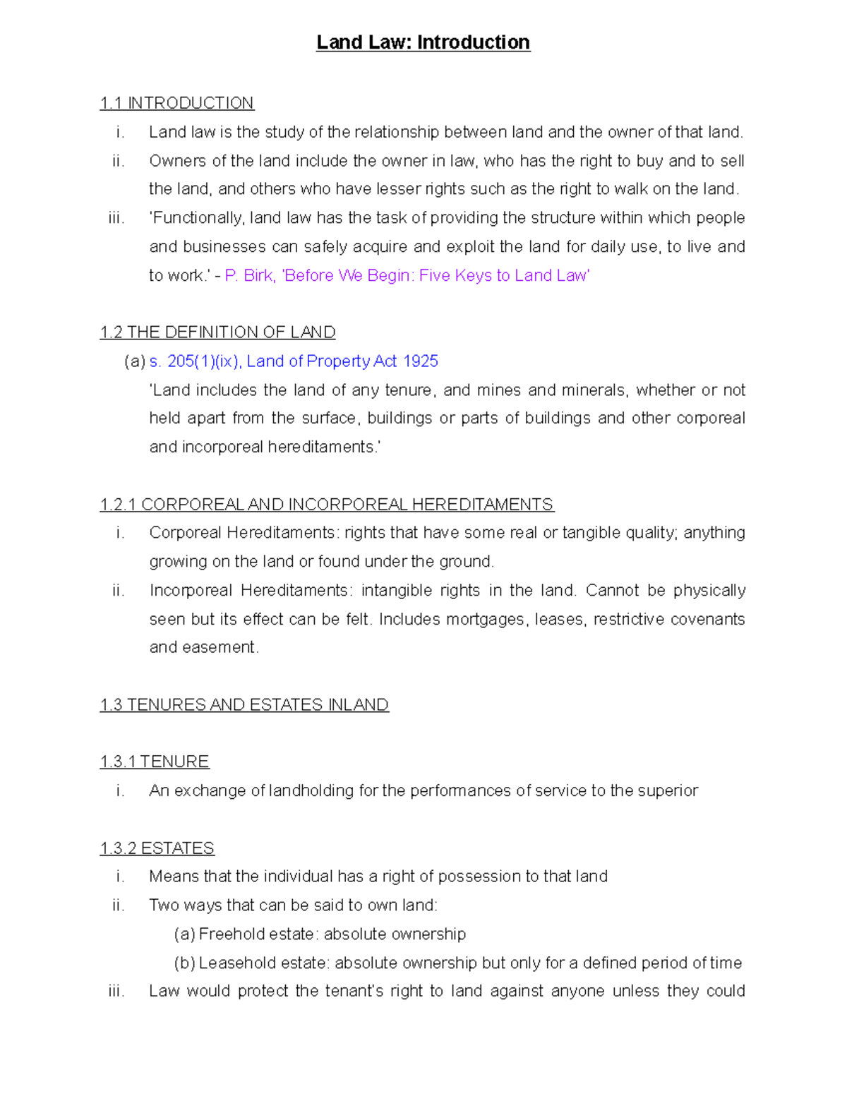 land-law-introduction-land-law-is-the-study-of-the-relationship