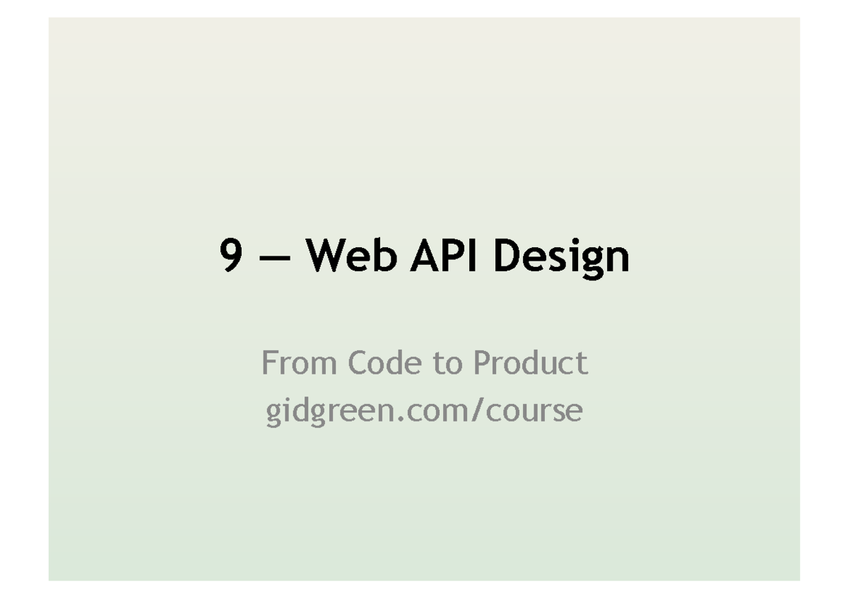 Web Api Design Pdf - Ajjajaj - Object Oriented Programming - IUB - Studocu