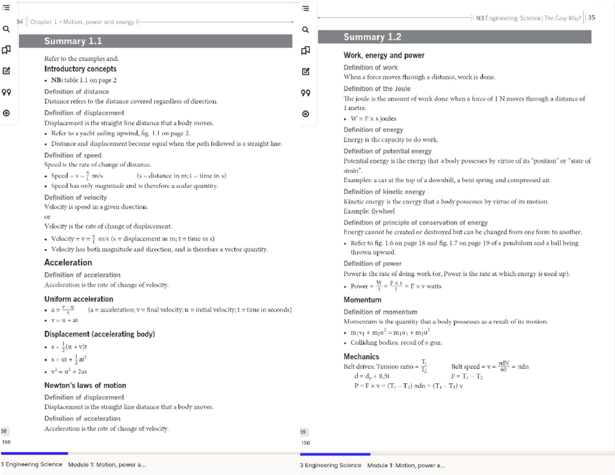 ENG Science N3 Revision MODULE 1 ALSO QUESTION 1 MOVING SAME