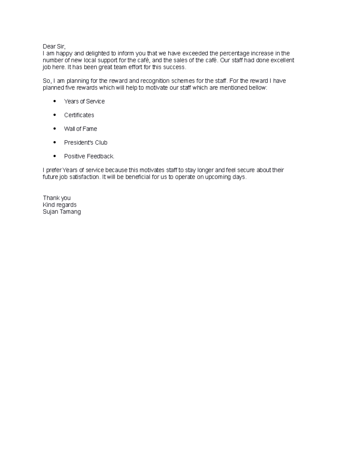 Sitxhrm 003 Assessment Task 4 2 - Dear Sir, I am happy and delighted to ...