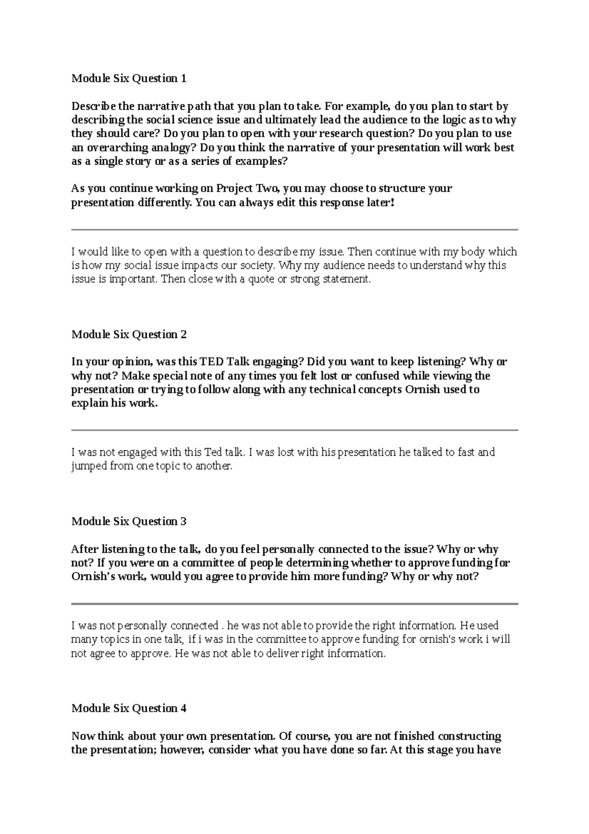 Week 6 Short Responses SCS 200 - Module Six Question 1 Describe The ...