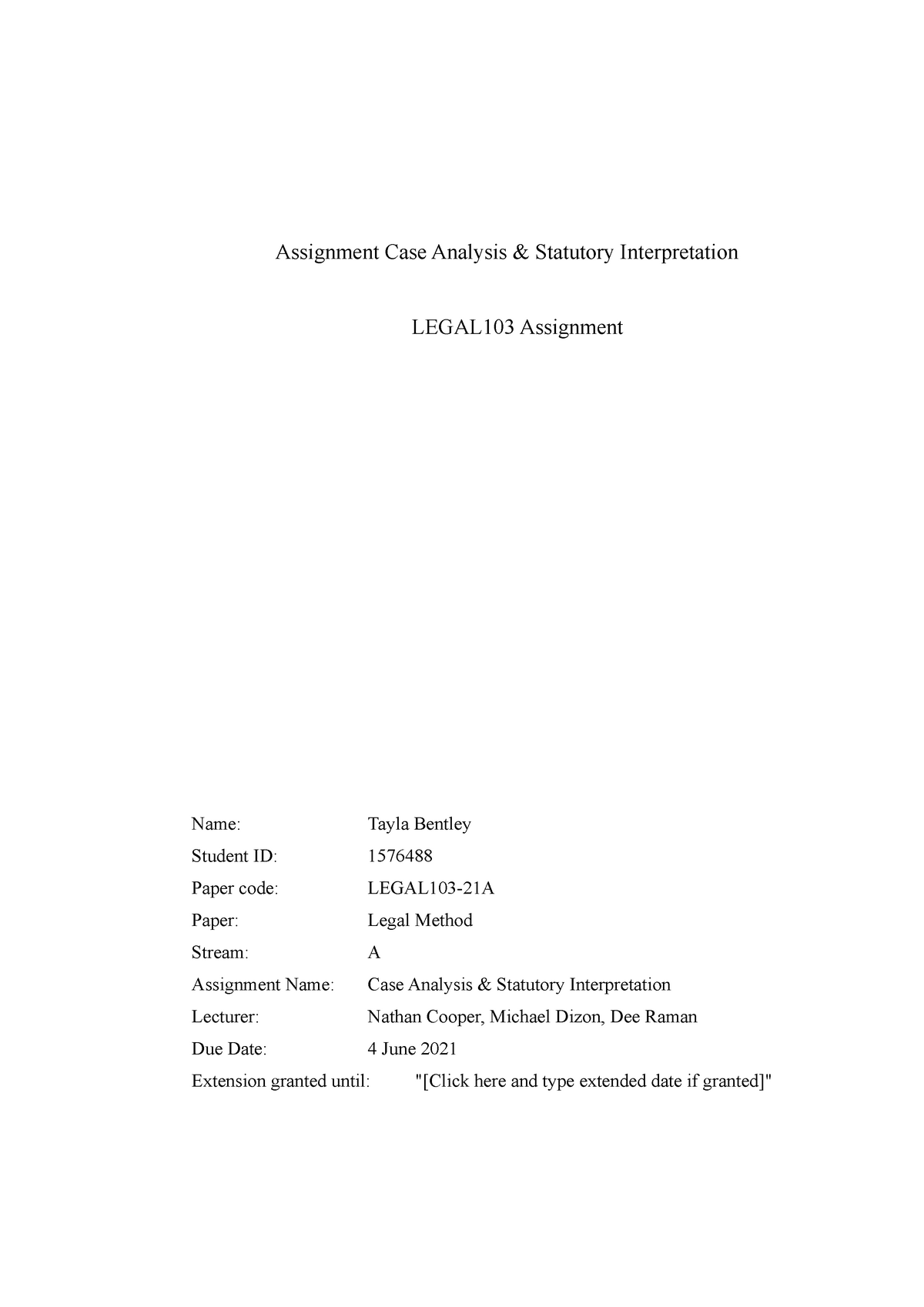 waikato law assignment template
