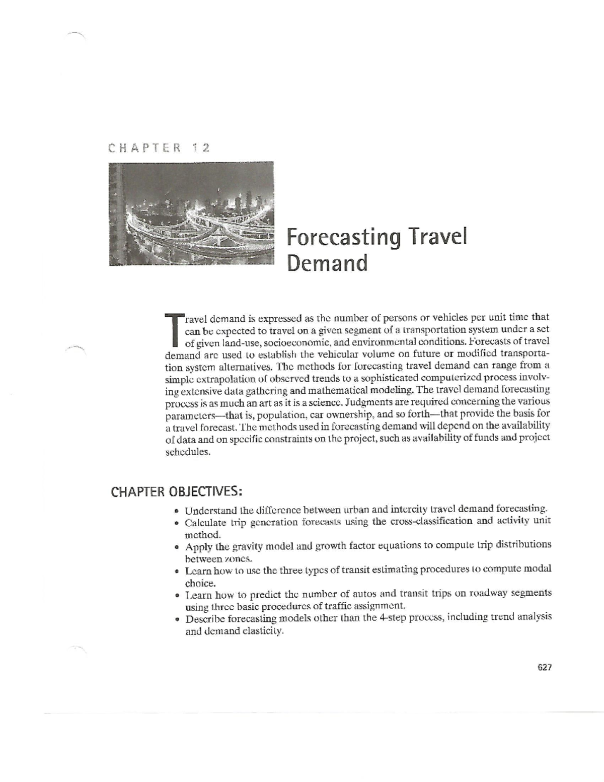 Chapter 12 Forecasting Travel Demand - Intr. To Production Engineering ...