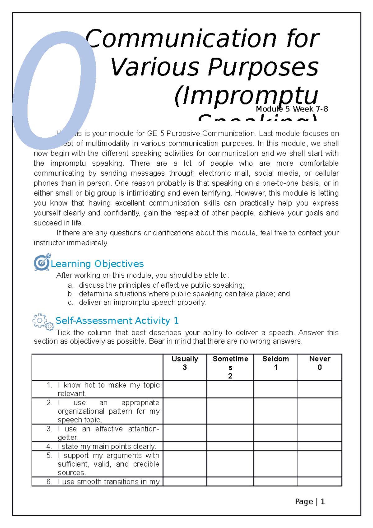 GE5 Module 5 Week 7 8 - Purposive Communication - Hi! This Is Your ...