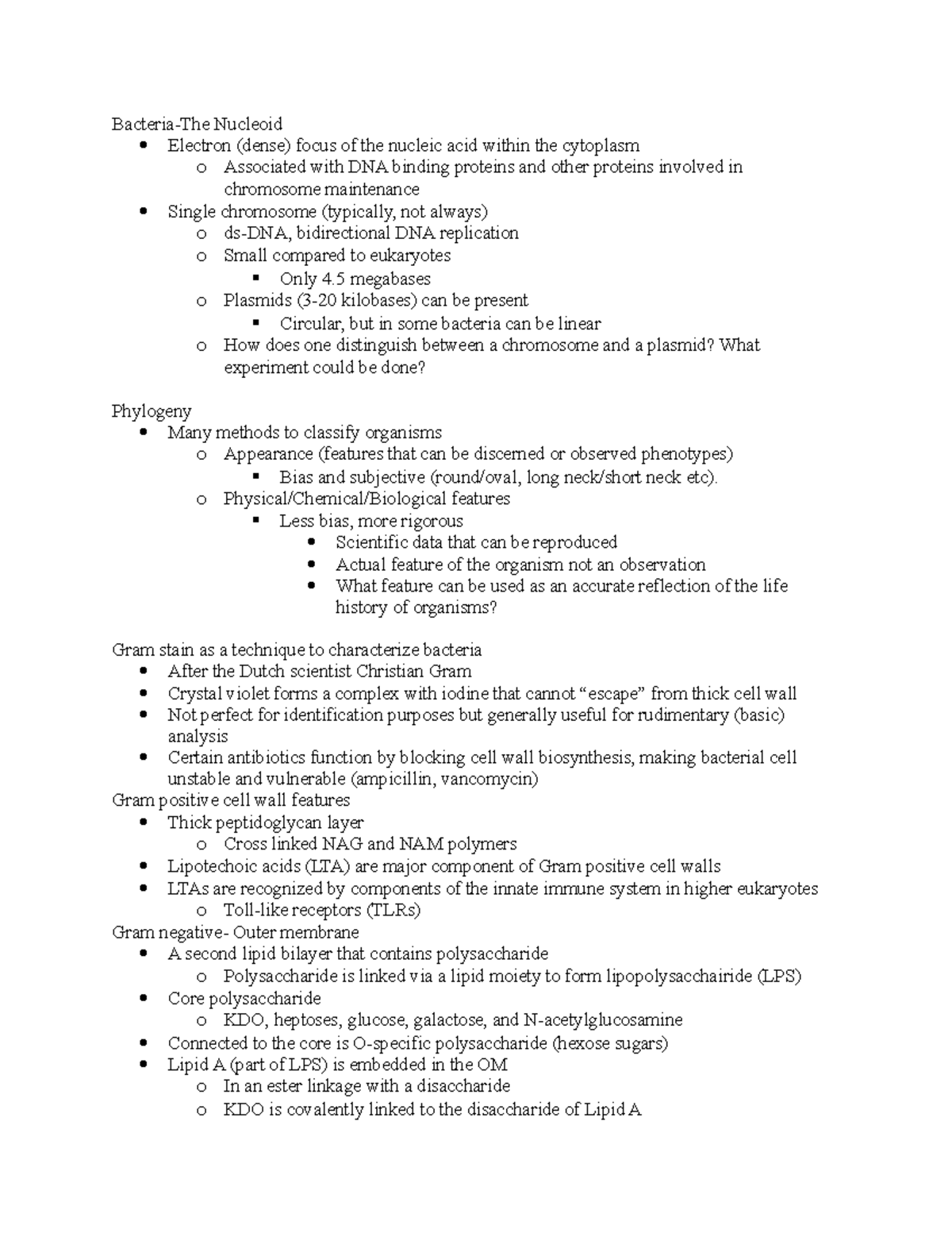 Bacteriology Notes - Bacteria-The Nucleoid Electron (dense) focus of ...