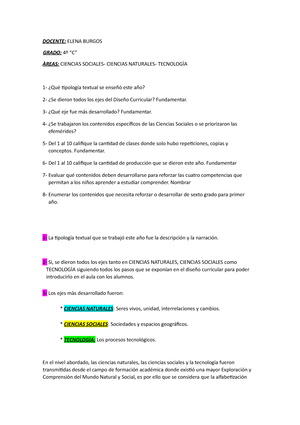 Secuencia N Pueblos Originarios Grado C Sociales NIVEL PRIMARIO AÑO DOCENTES