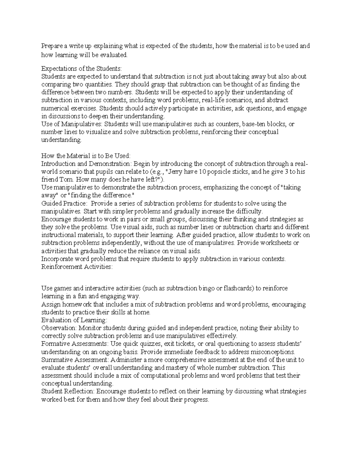 Fennn - sfdhytj - Prepare a write up explaining what is expected of the ...