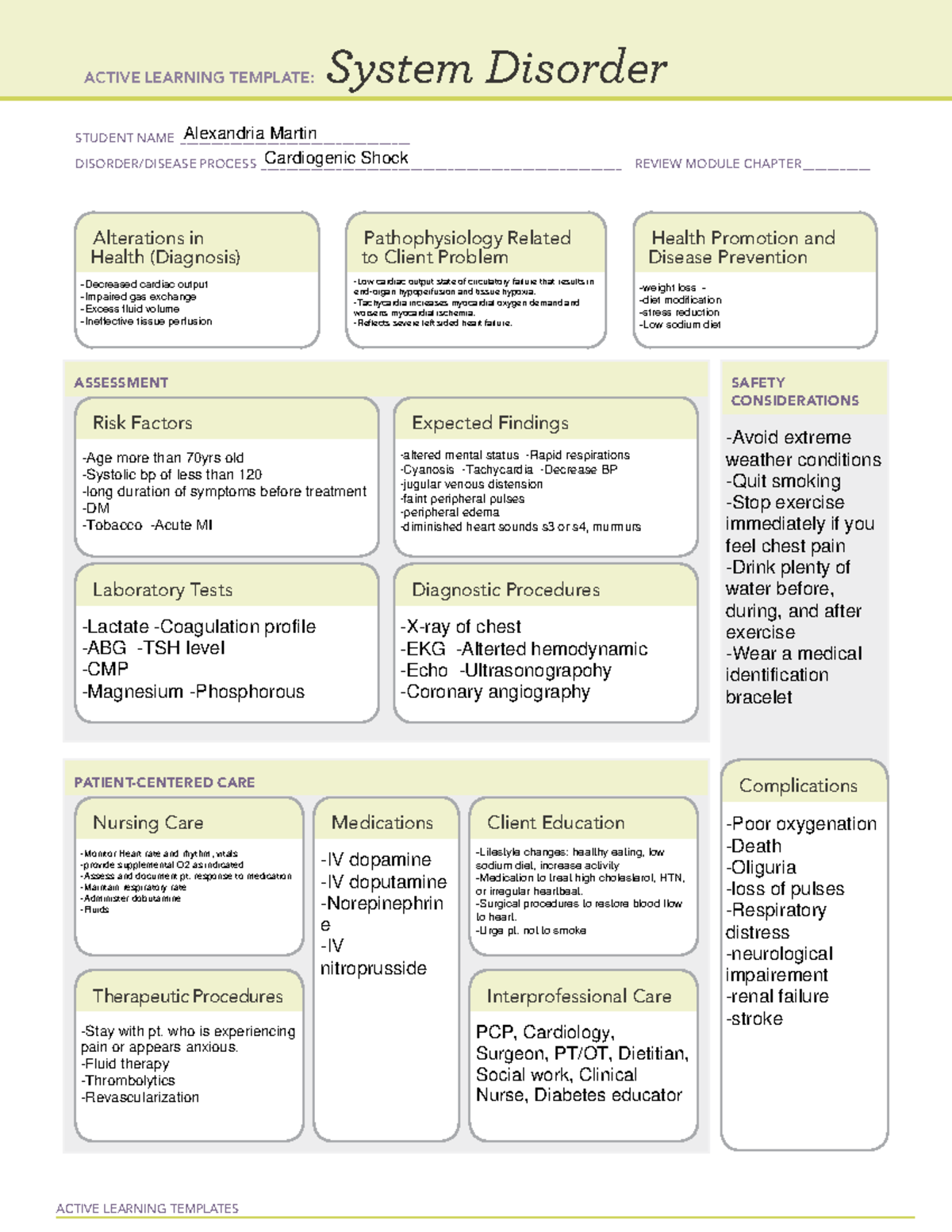 System Disorder-ATI-AM - ACTIVE LEARNING TEMPLATES System Disorder ...