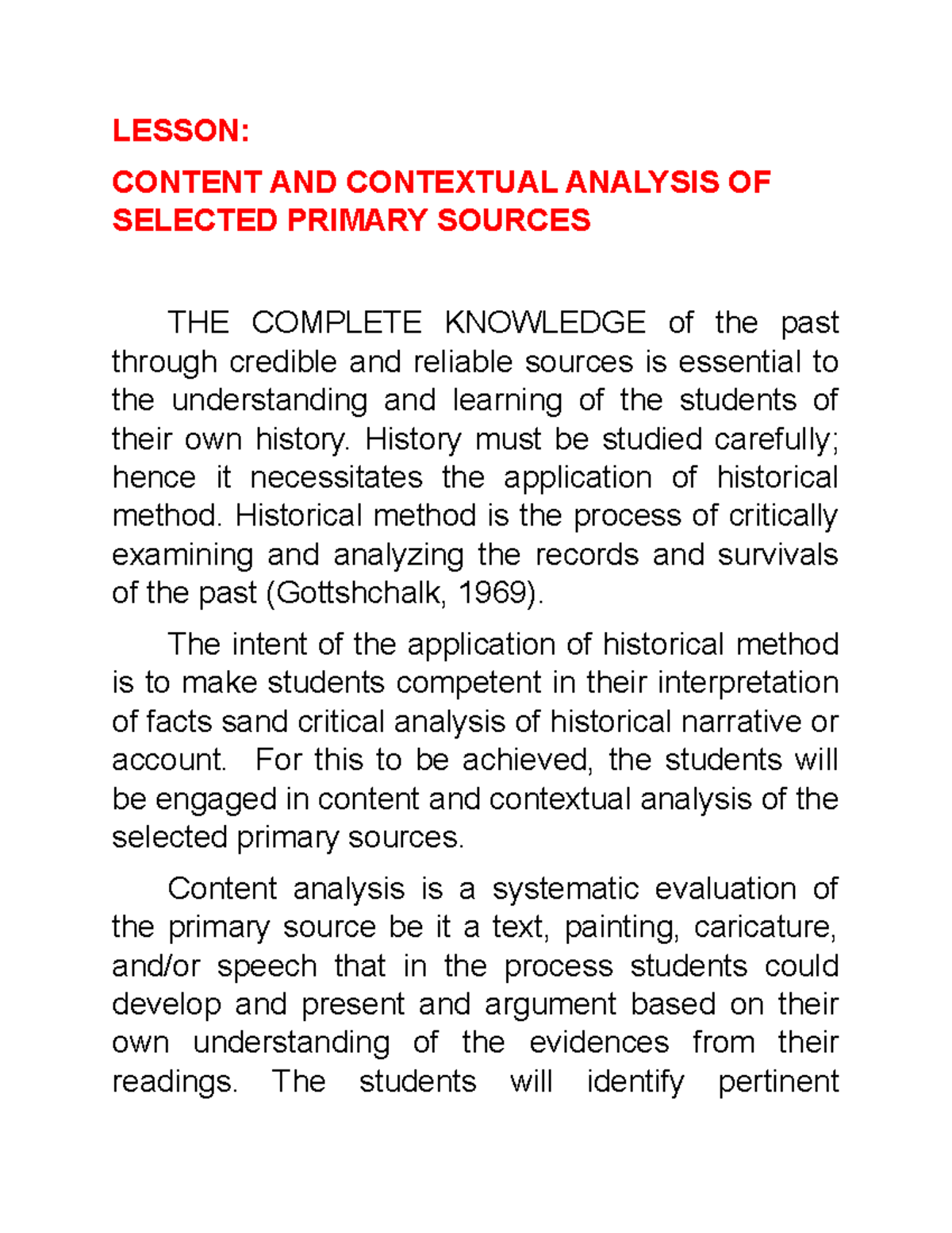 8) RPH Lesson Content And Contextual Analysis - LESSON: CONTENT AND ...