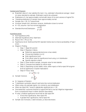 QBA 121 Exam 2 Review Guide - QBA Exam 2 -Always include confounding ...